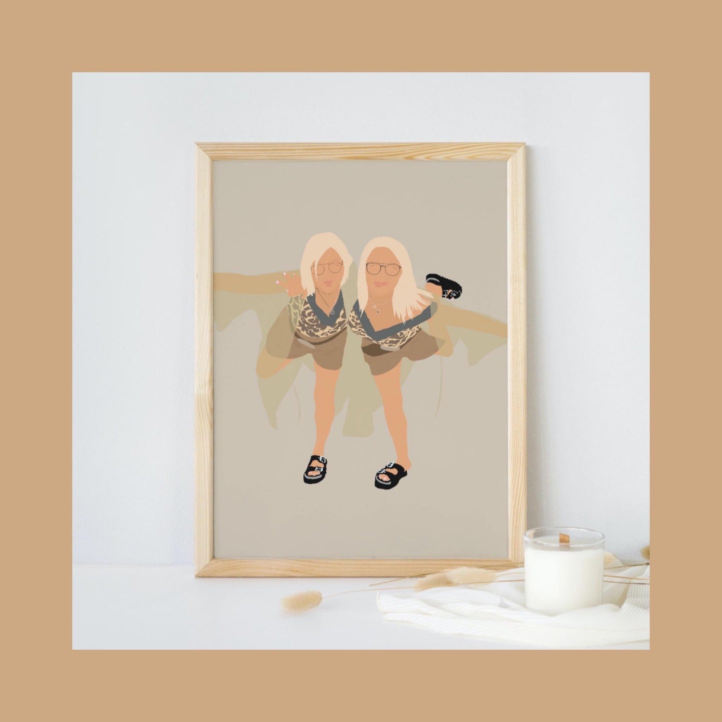Illustration personnalisée - fond uni