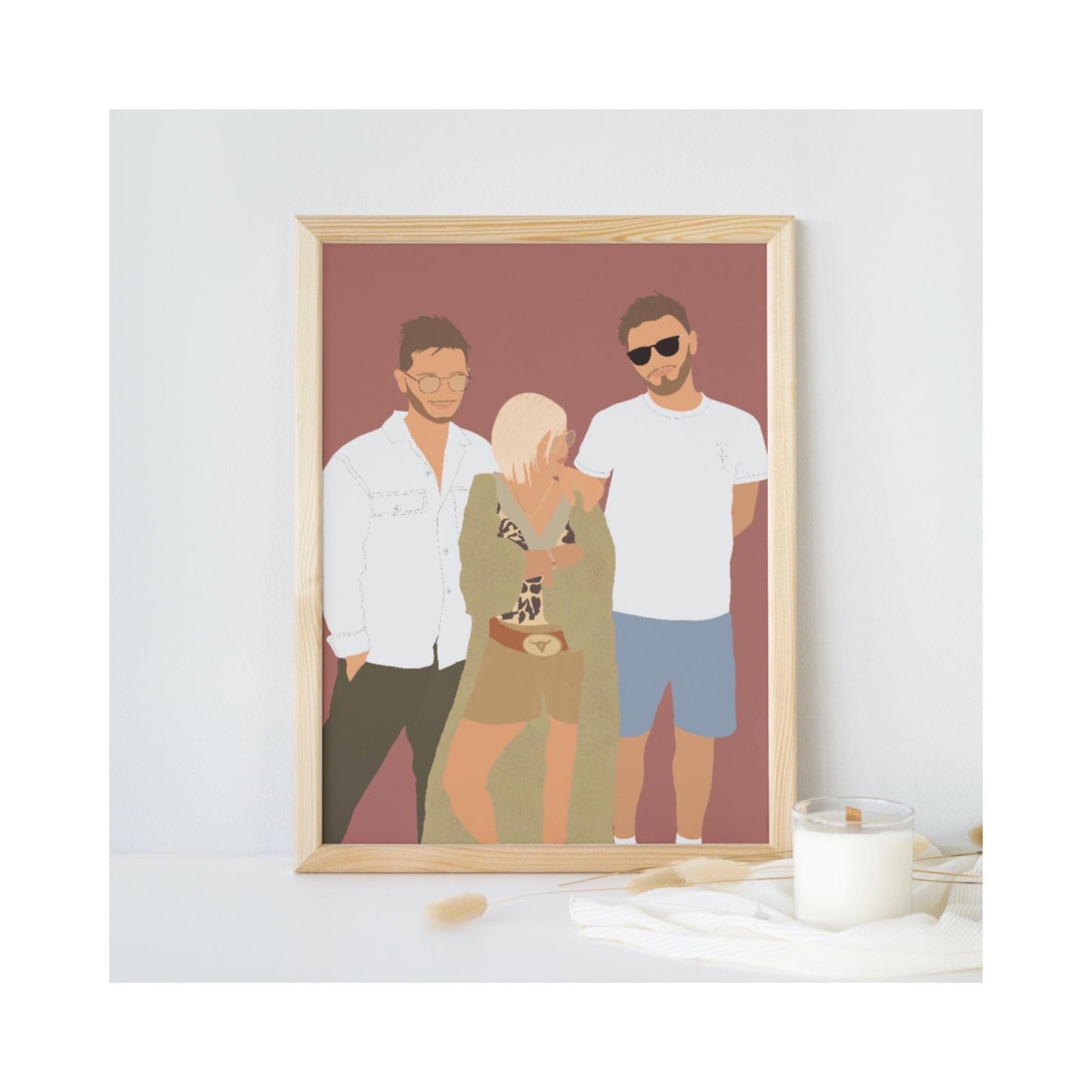 Illustration personnalisée - fond uni