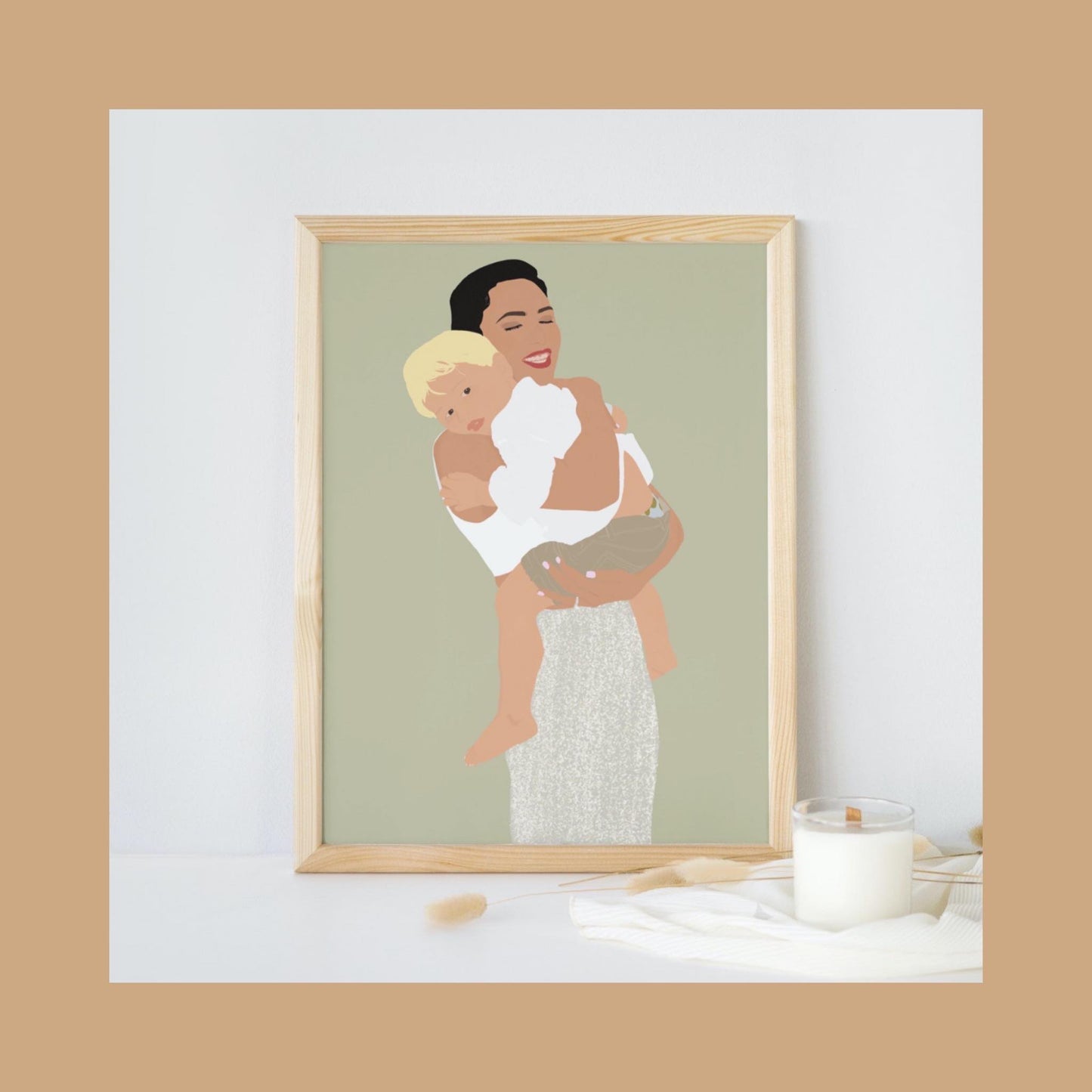 Illustration personnalisée - fond uni