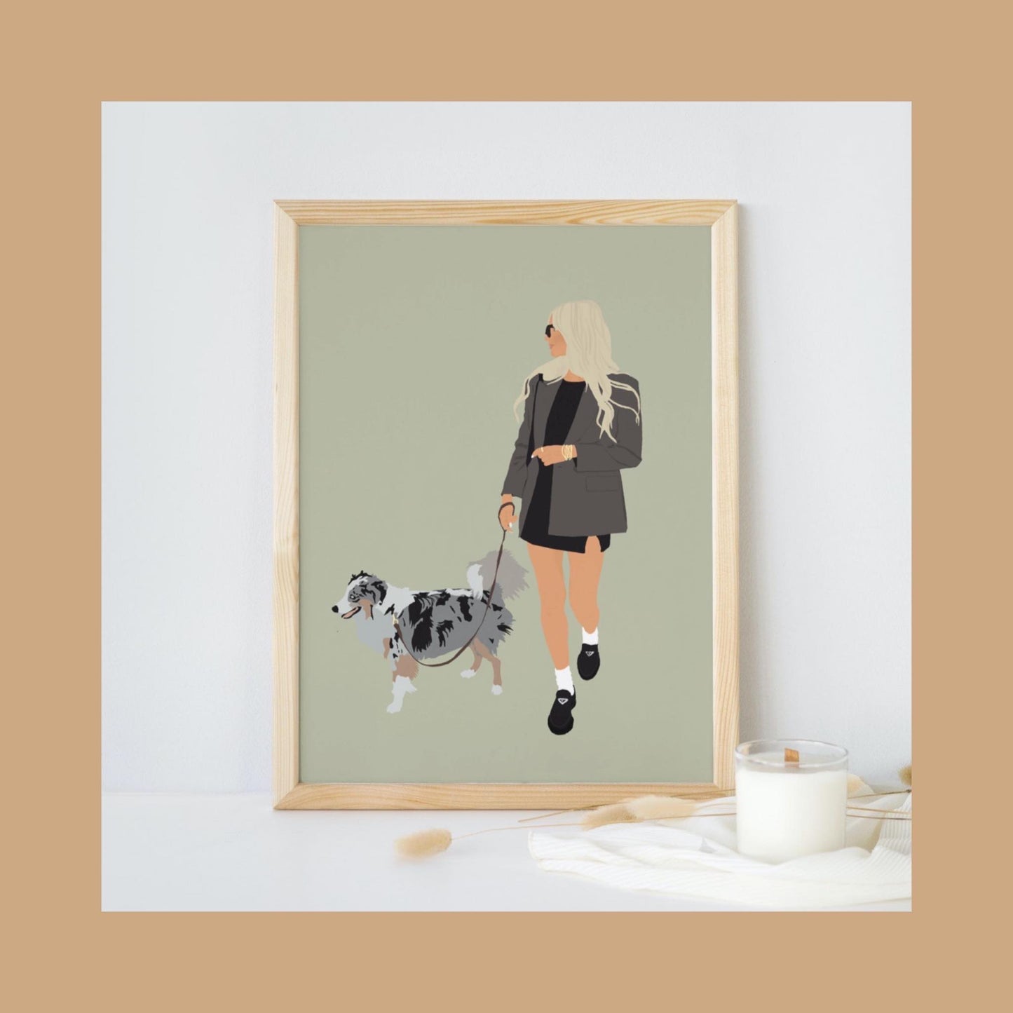 Illustration personnalisée - fond uni