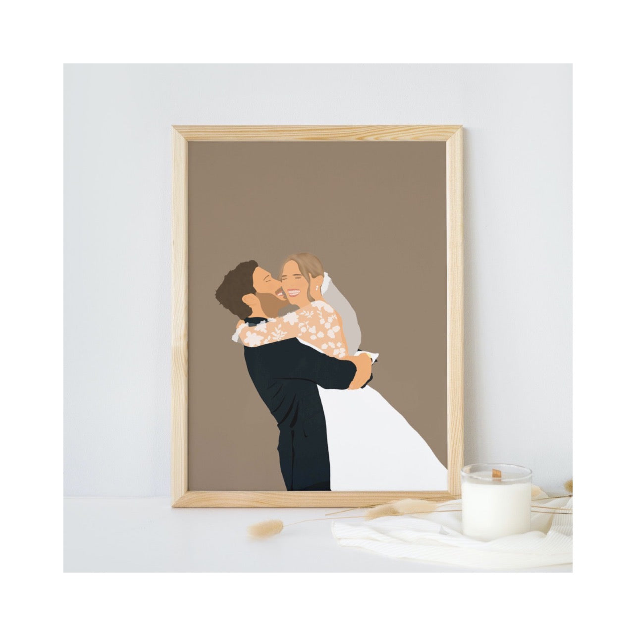 Illustration personnalisée - fond uni